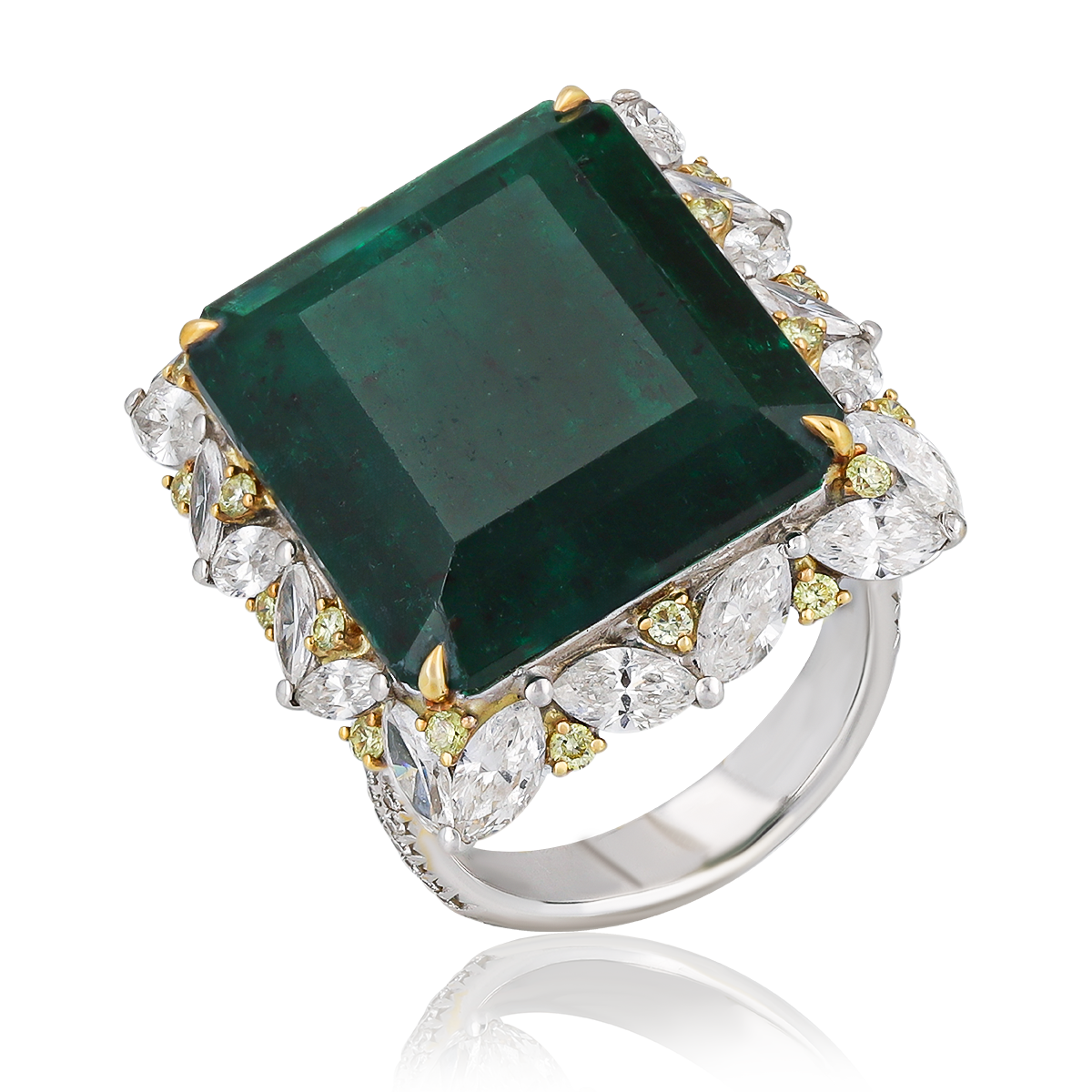 Square Emerald Ring