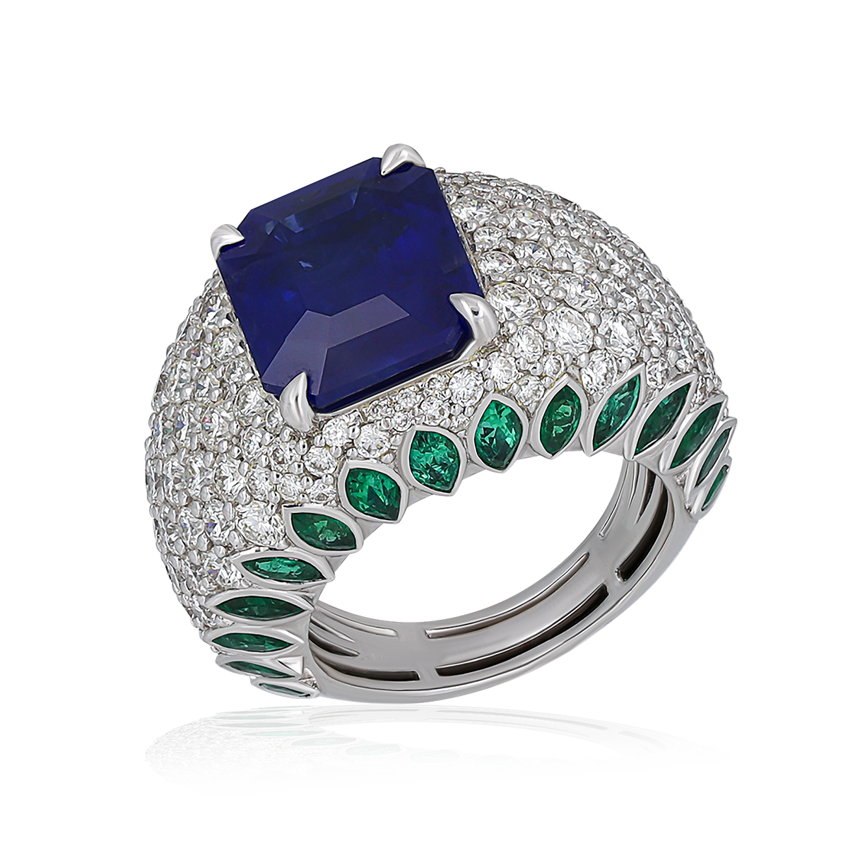 Emerald & Sapphire Ring