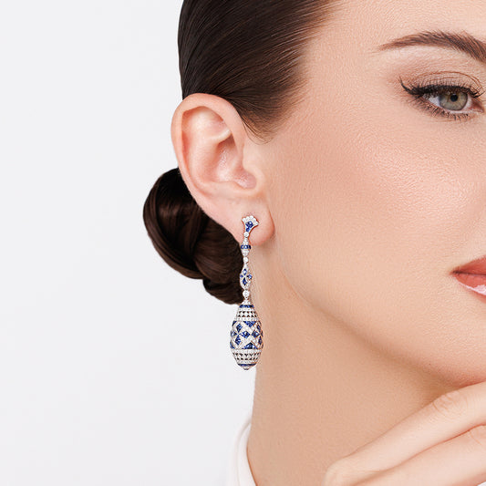 Dangling Sapphire Earrings