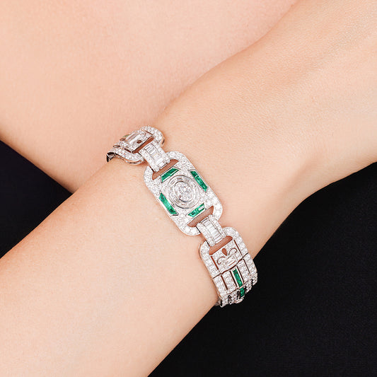 Lock & Clasp Emerald Bracelet