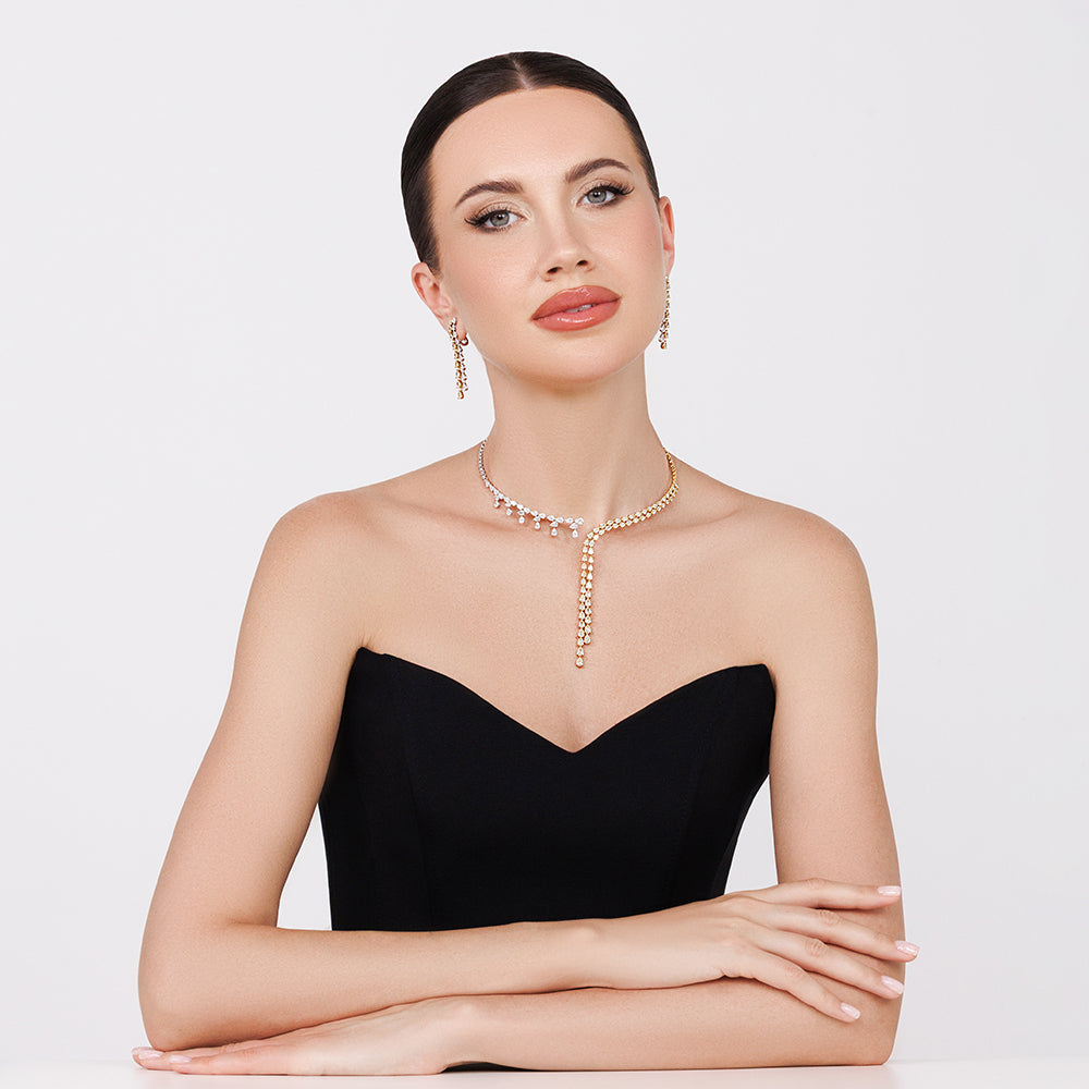 Yellow White Diamond Choker