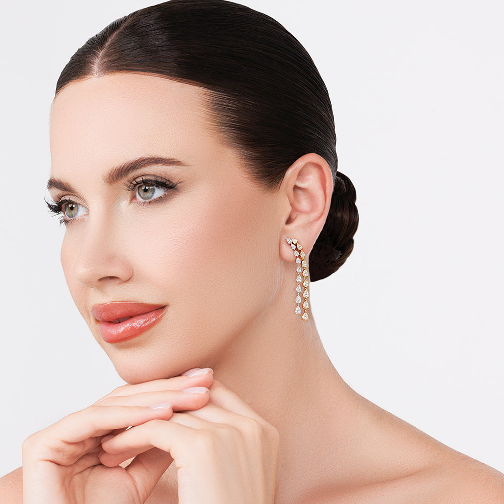 Yellow White Diamond Choker