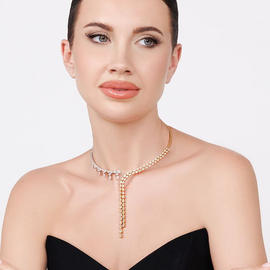 Yellow White Diamond Choker