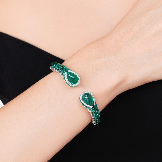 Modern Emerald Bangle