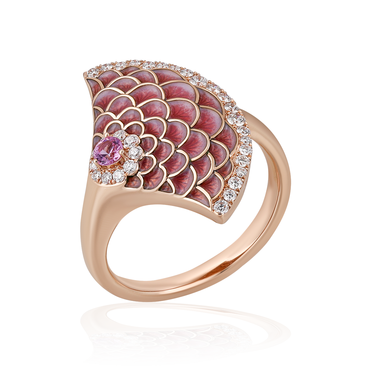 Diamond & Pink Sapphire Ring