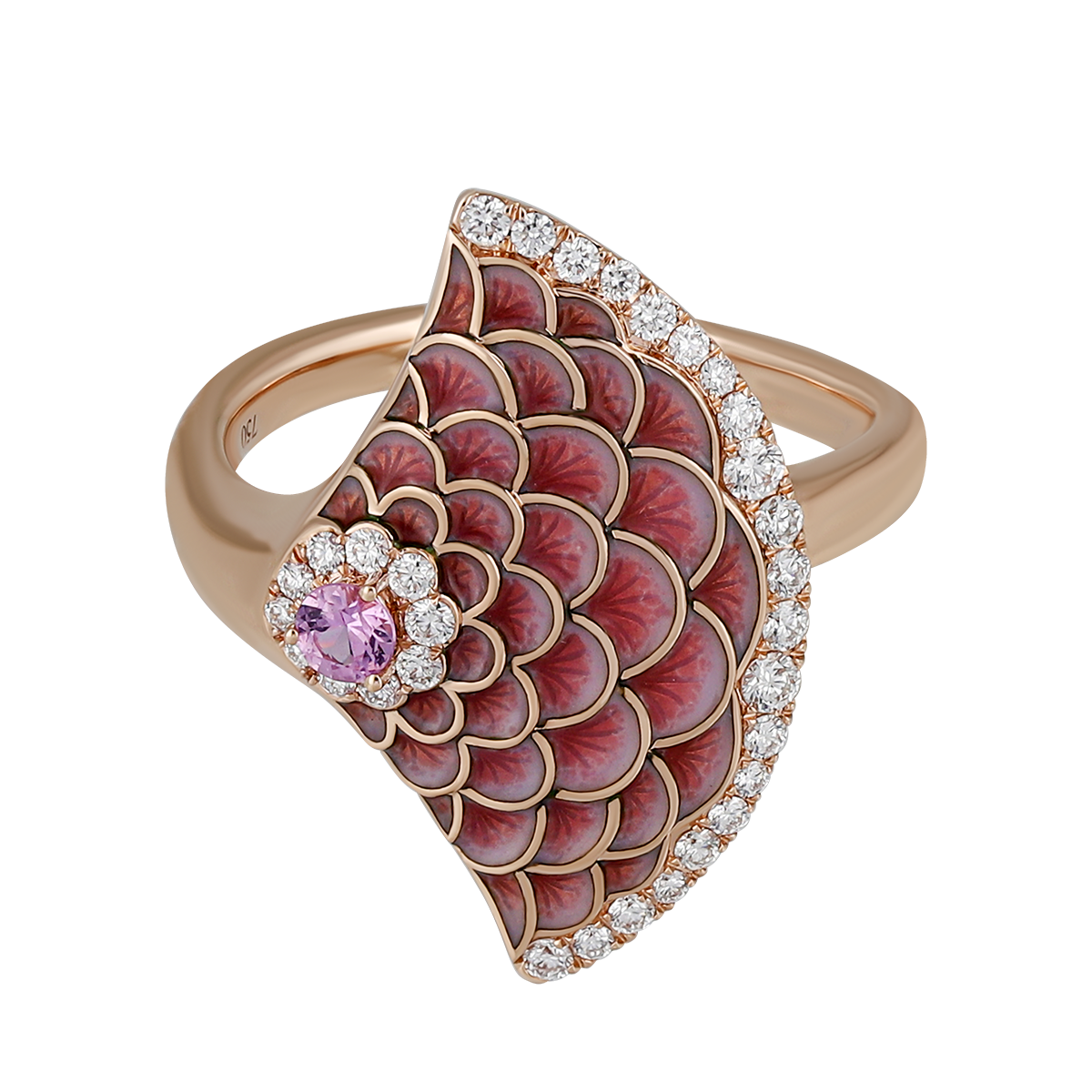 Diamond & Pink Sapphire Ring