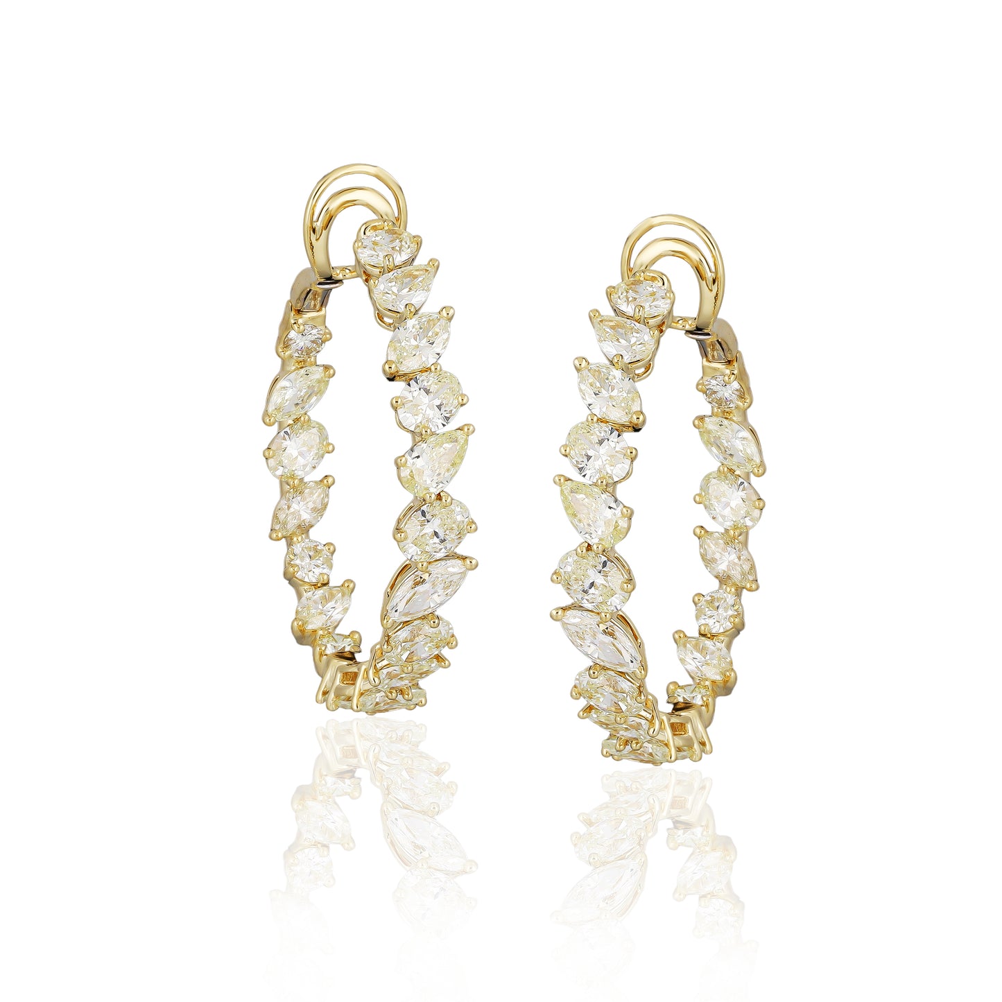 Fancy Yellow Diamond Drop Earrings