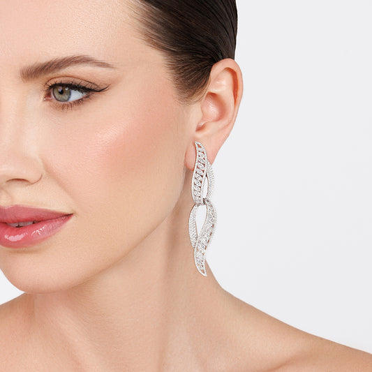 Dangling Diamond Earrings