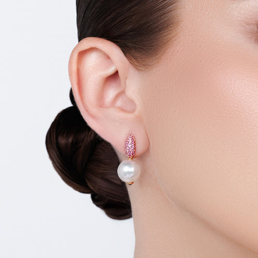 White Pearl Earrings