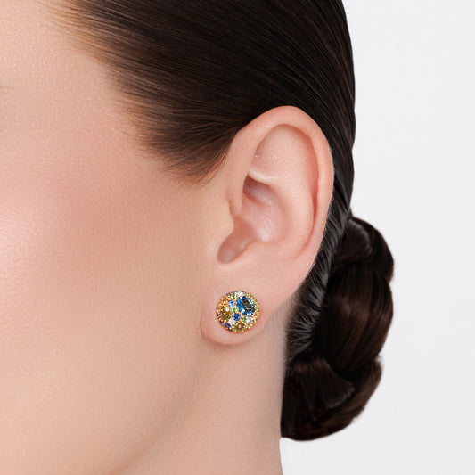 Colored Stone Stud Earrings