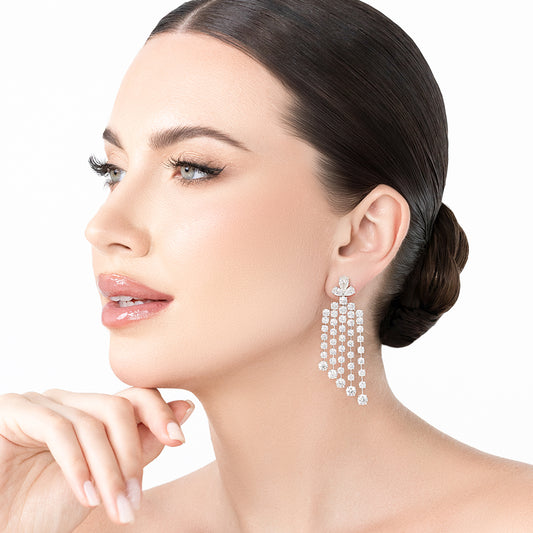 Dangling Solitaire Earrings