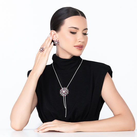 Diamond Ruby Zip Necklace