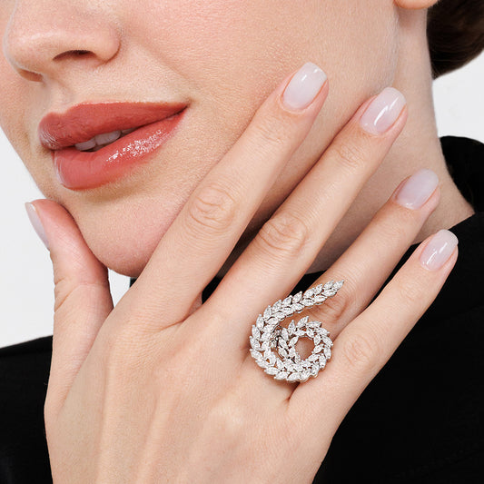 Spiral Diamond Ring