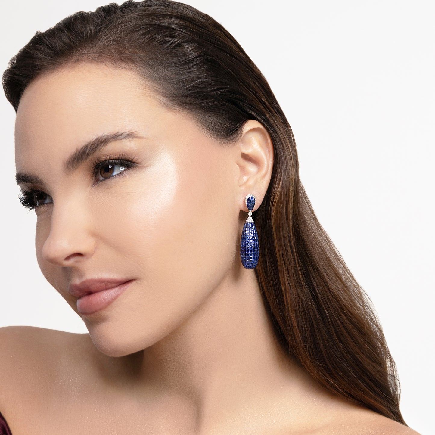 Sapphire Droplet Earrings