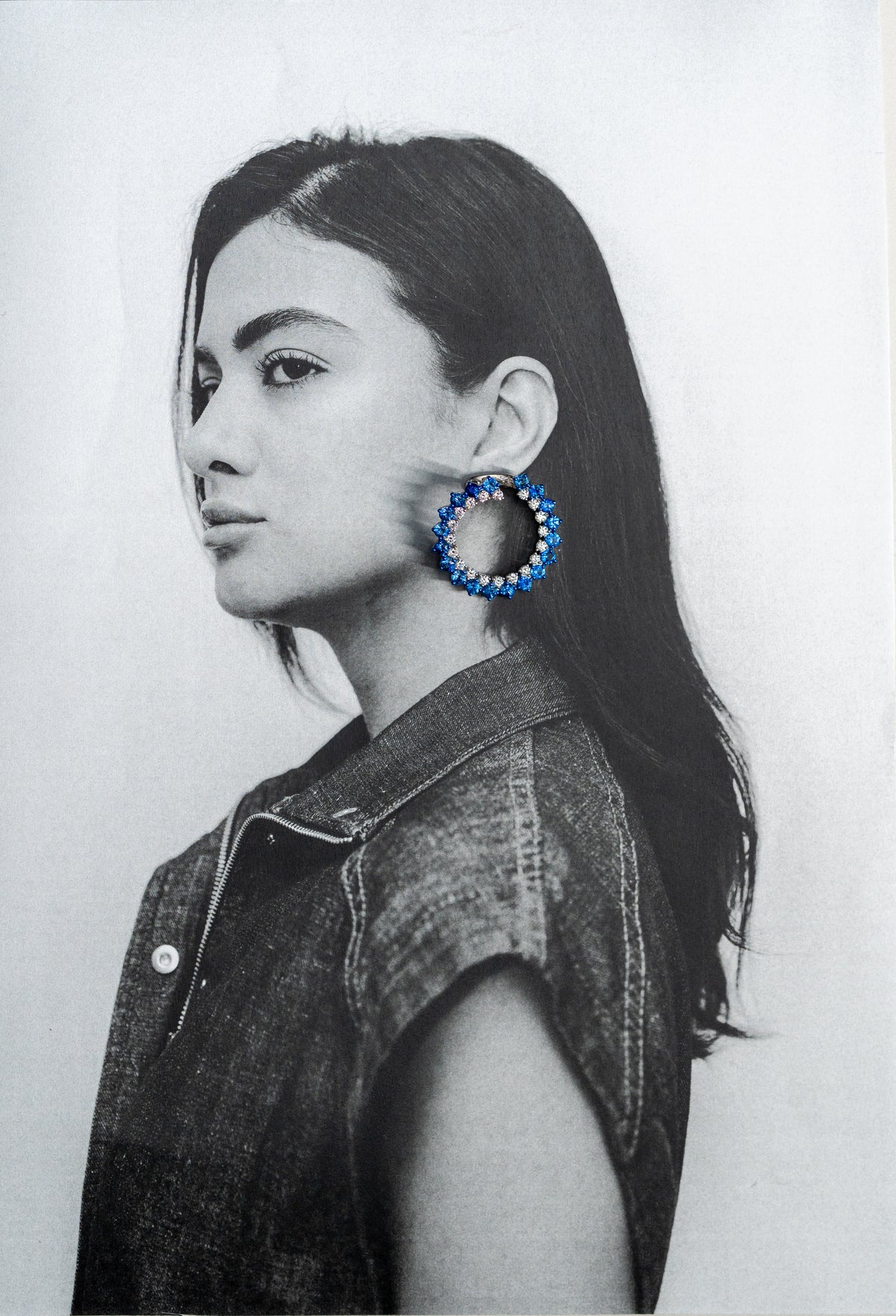Diamond & Sapphire Hoops