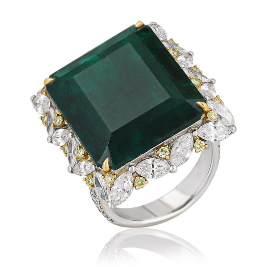 Square Emerald Ring