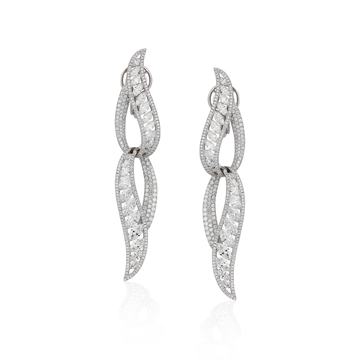 Dangling Diamond Earrings