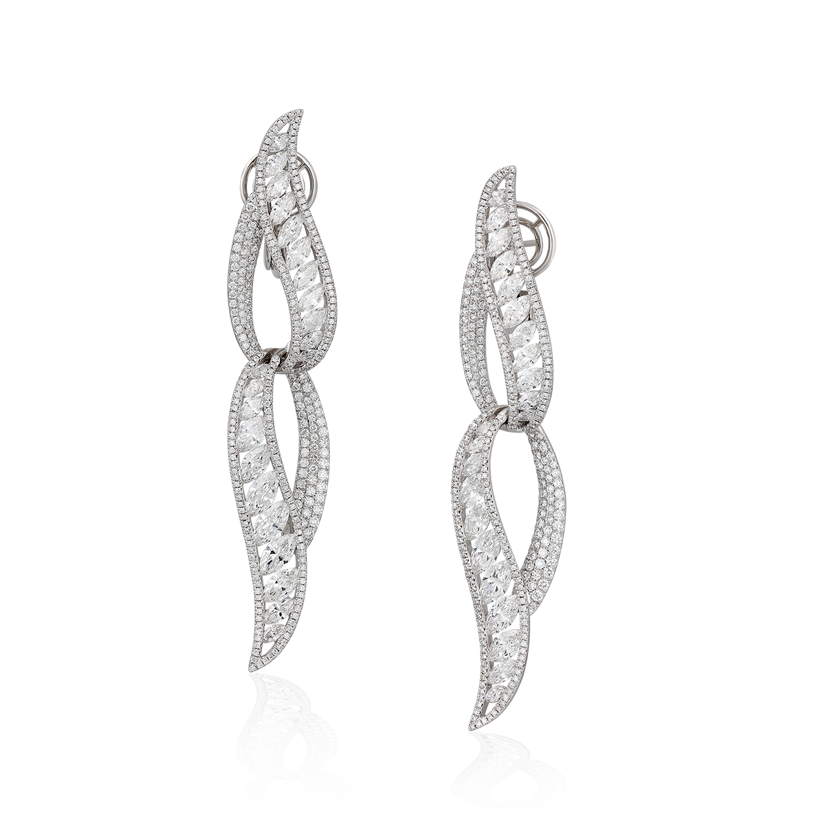 Dangling Diamond Earrings