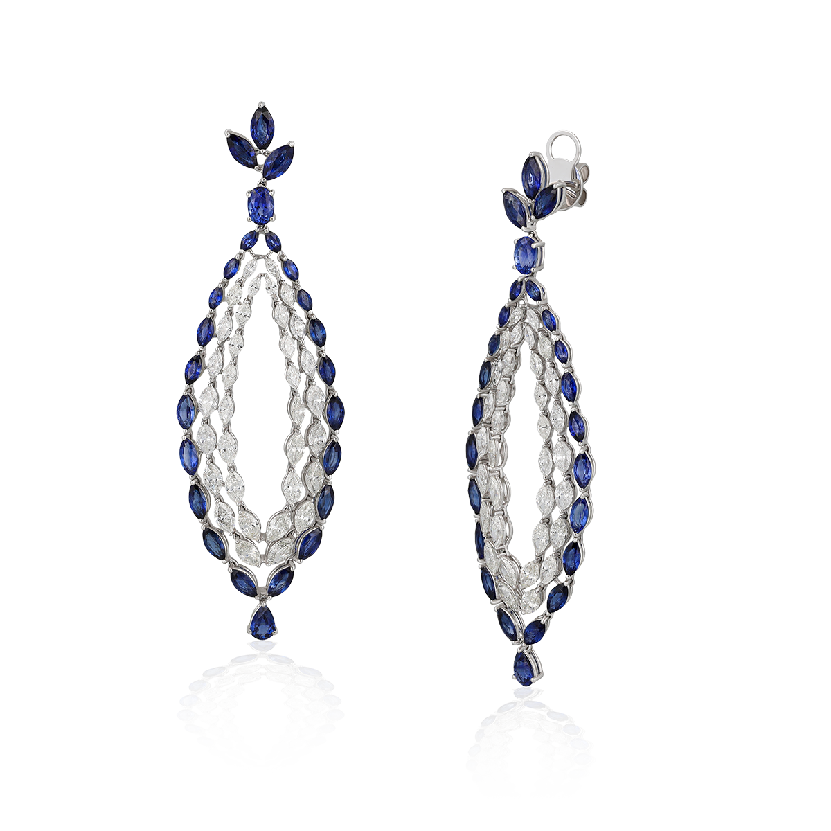 Oval Diamond Hoops