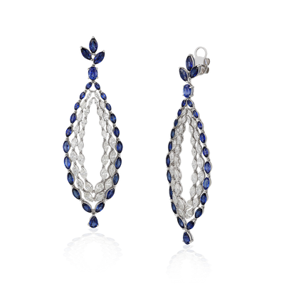 Oval Diamond Hoops