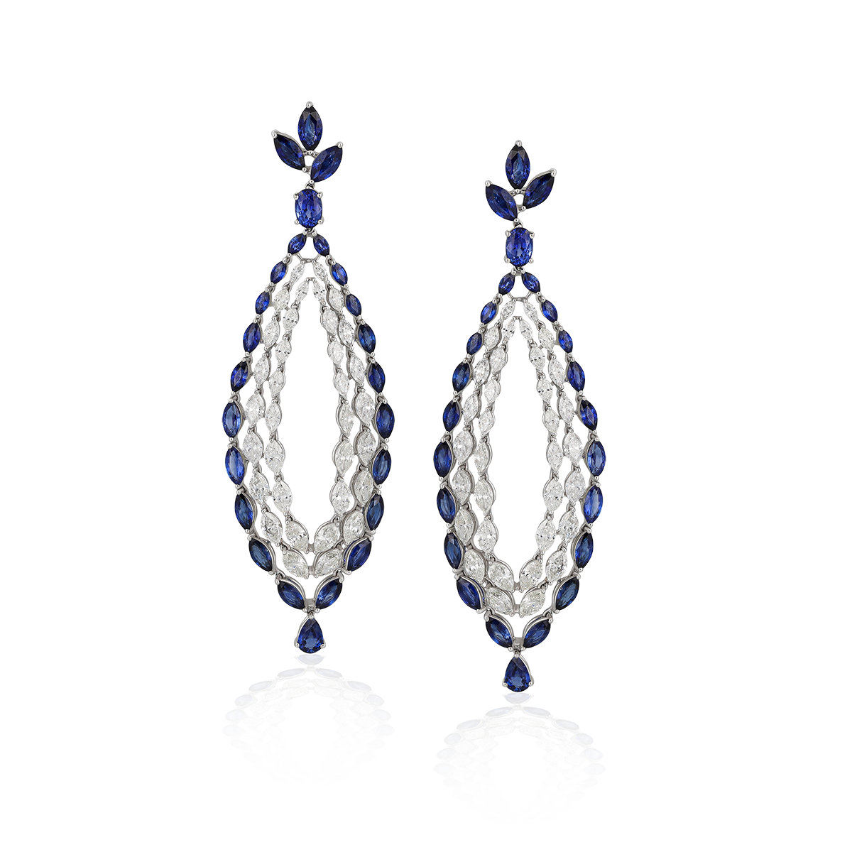 Oval Diamond Hoops