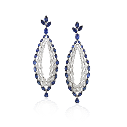 Oval Diamond Hoops