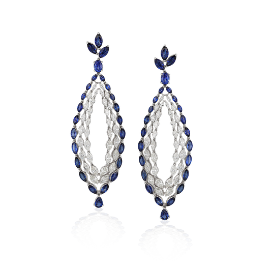 Oval Diamond Hoops