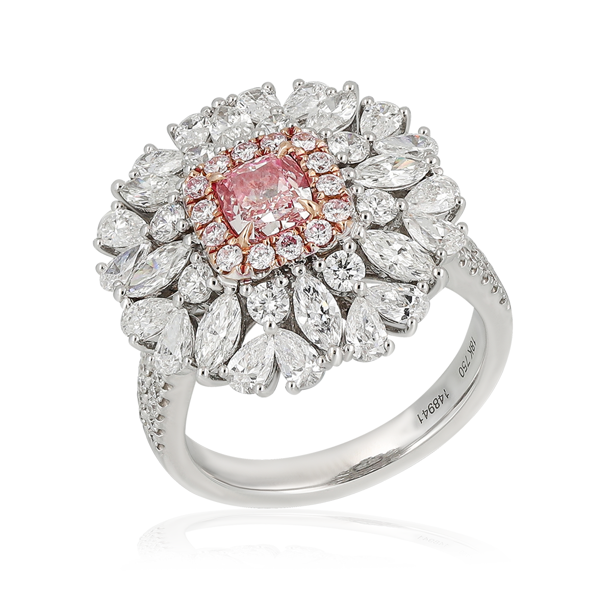 Light Pink Diamond Ring