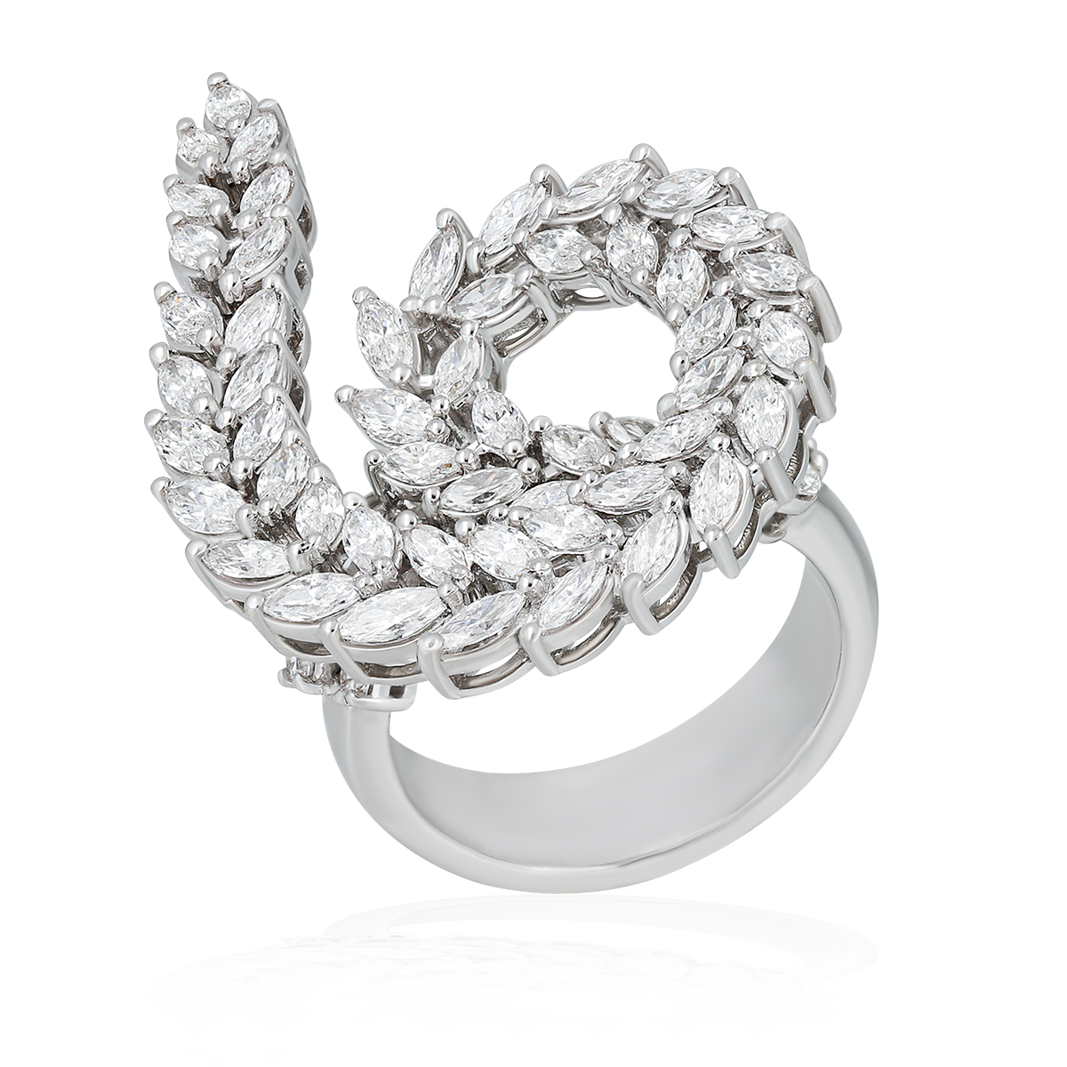 Spiral Diamond Ring
