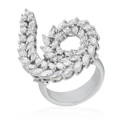Spiral Diamond Ring