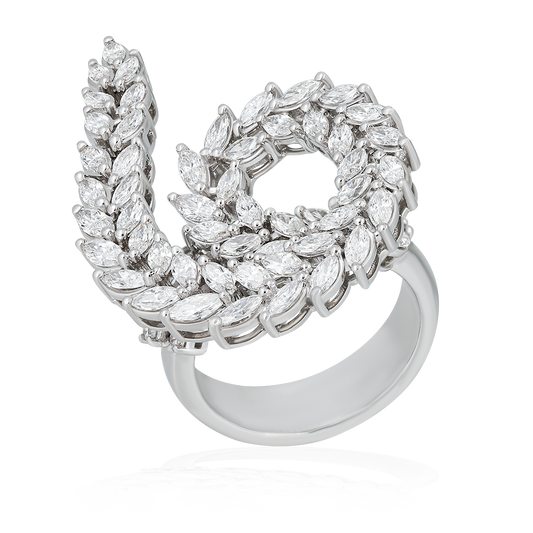 Spiral Diamond Ring