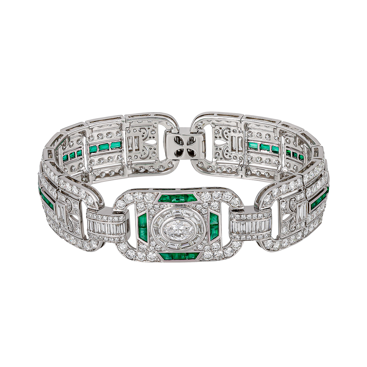 Lock & Clasp Emerald Bracelet
