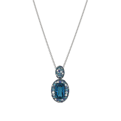 Blue Topaz & Sapphire Pendant