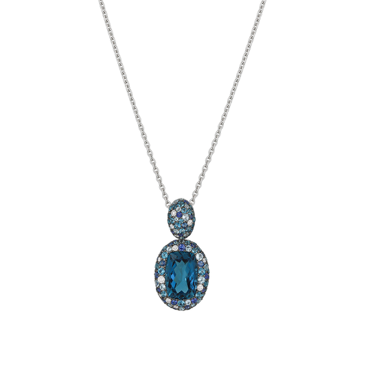 Blue Topaz & Sapphire Pendant