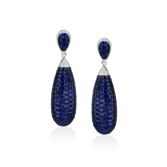 Sapphire Droplet Earrings