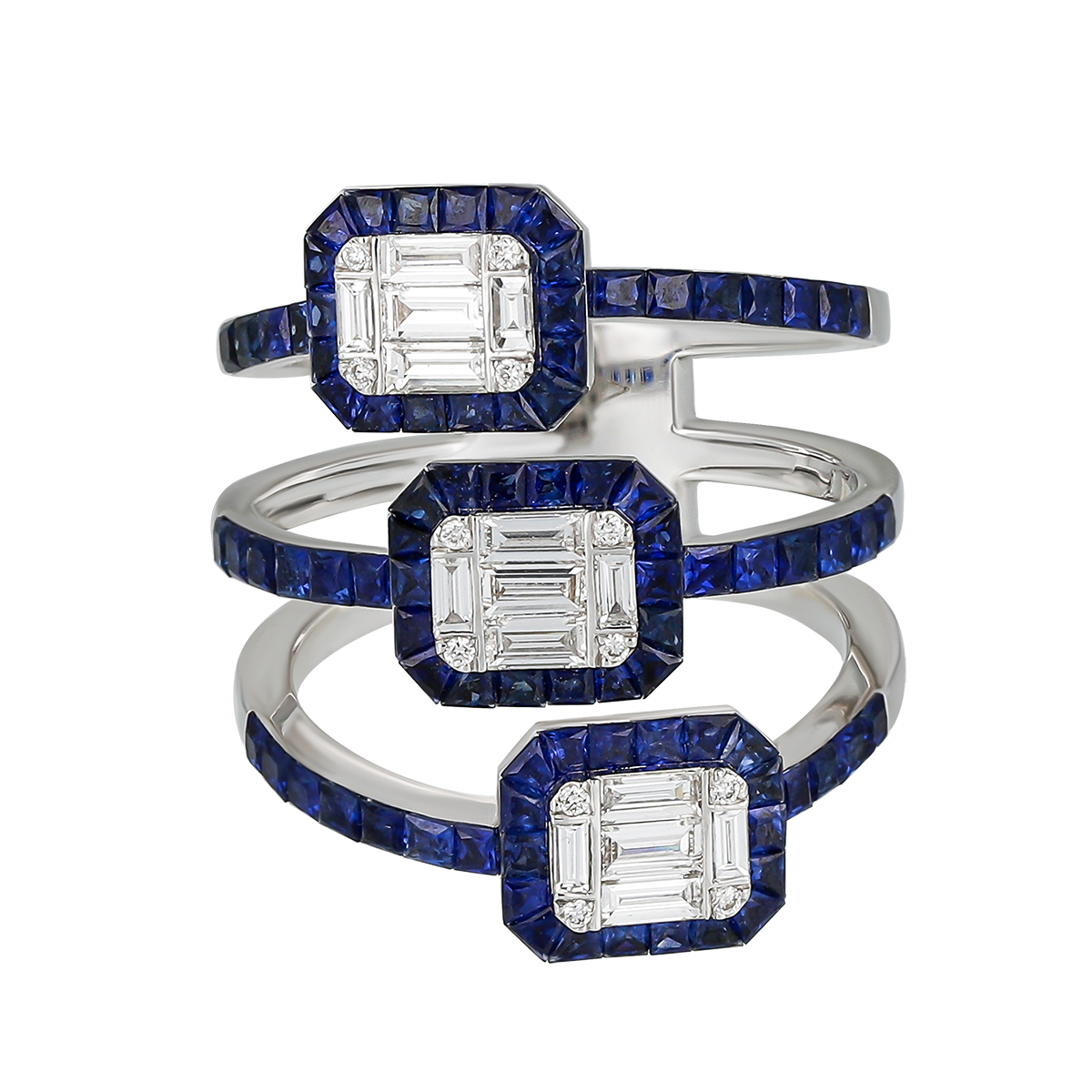 Sapphire Tri-Band Ring