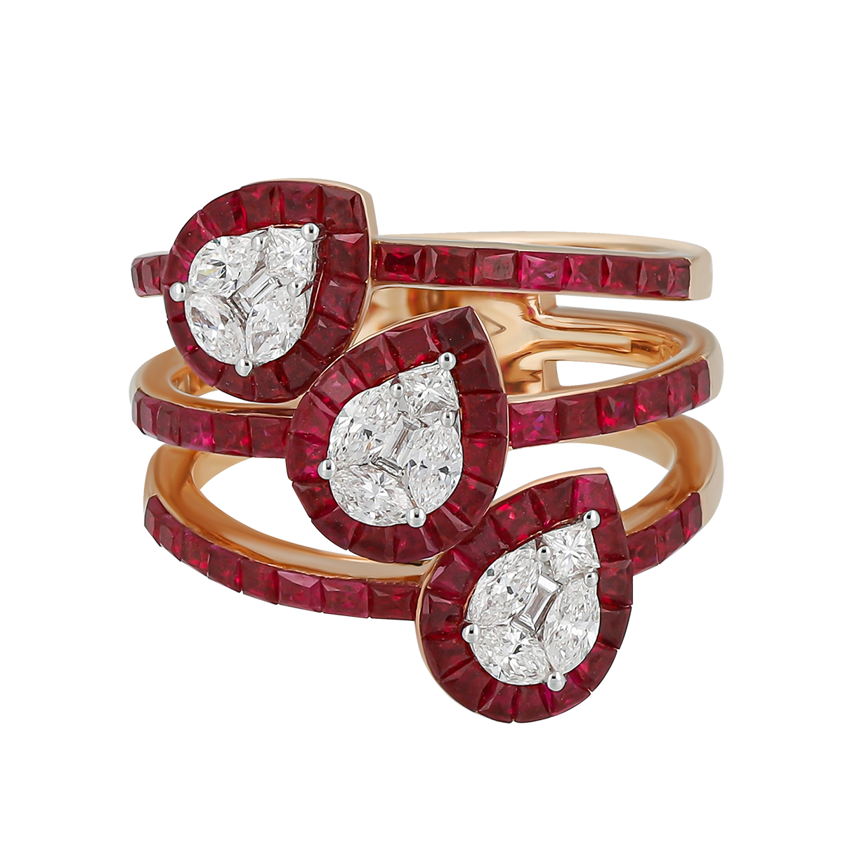 Sapphire Tri-Band Ring