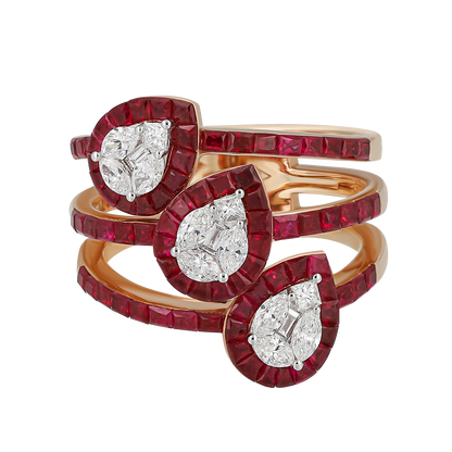 Sapphire Tri-Band Ring