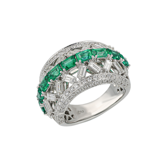 Diamond & Emerald Band
