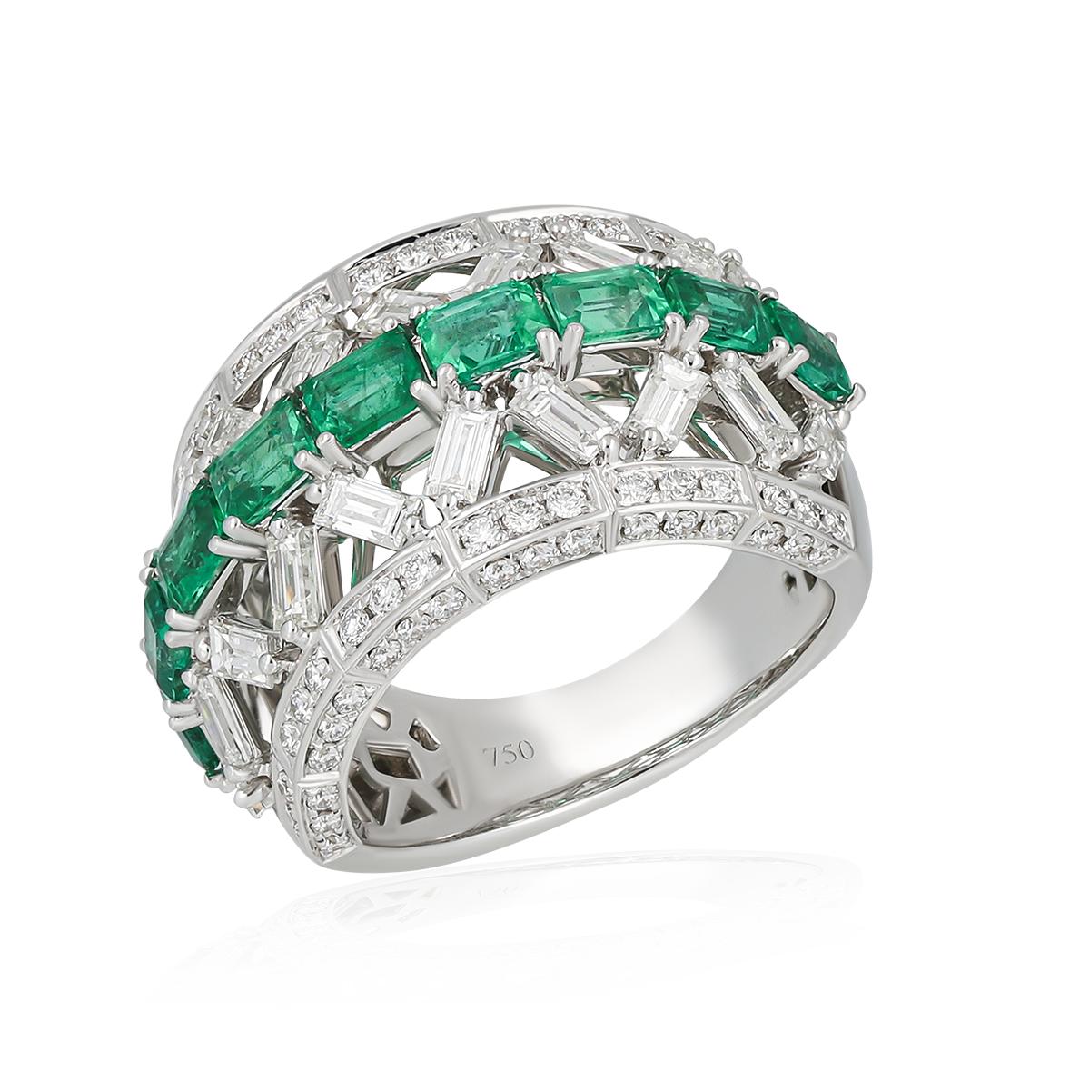 Diamond & Emerald Ring