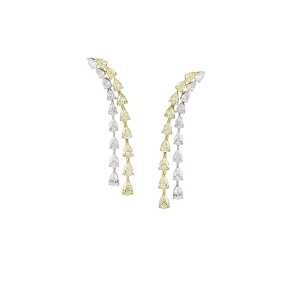 Yellow White Diamond Choker