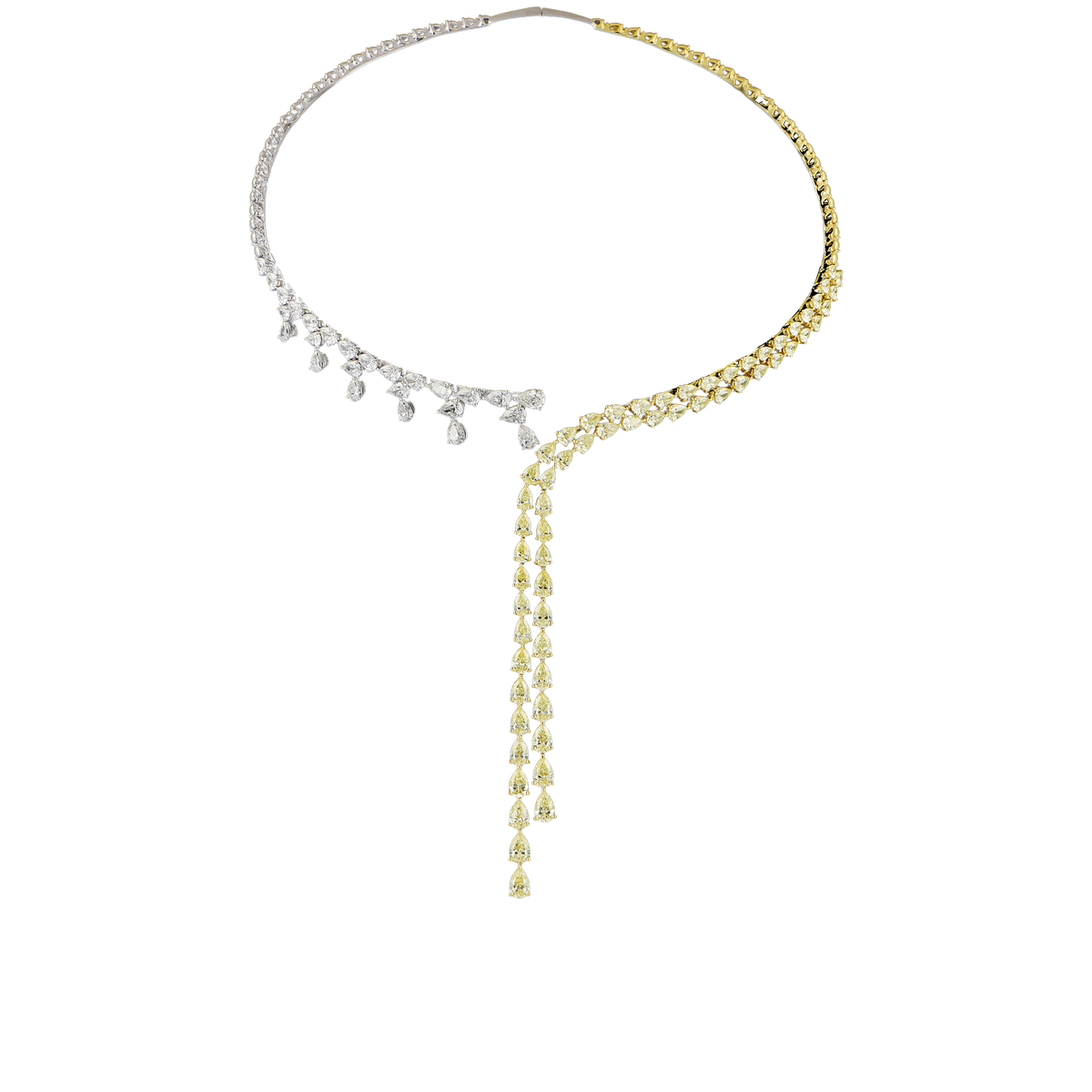 Yellow White Diamond Choker