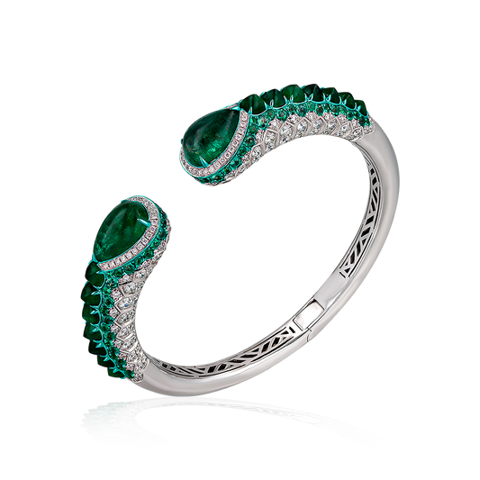 Modern Emerald Bangle