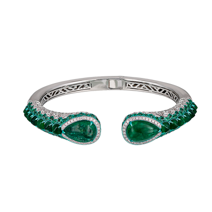 Modern Emerald Bangle