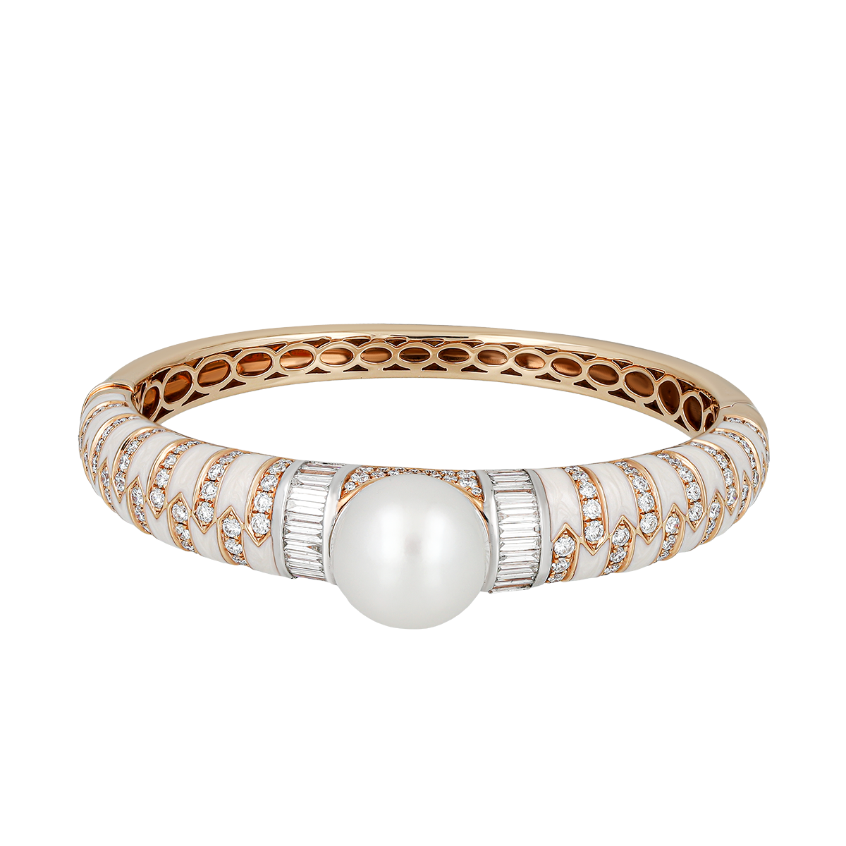 White Onyx Pearl Bangle