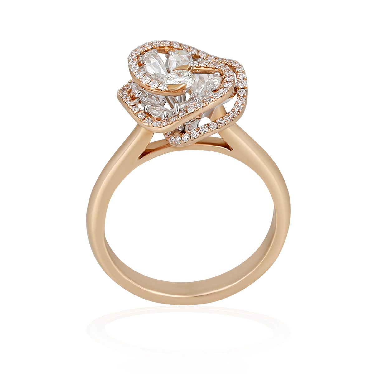 Multilayered Diamond Ring