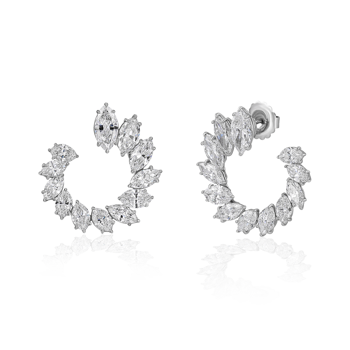 Swirl Diamond Earrings