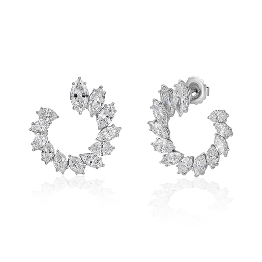 Swirl Diamond Earrings