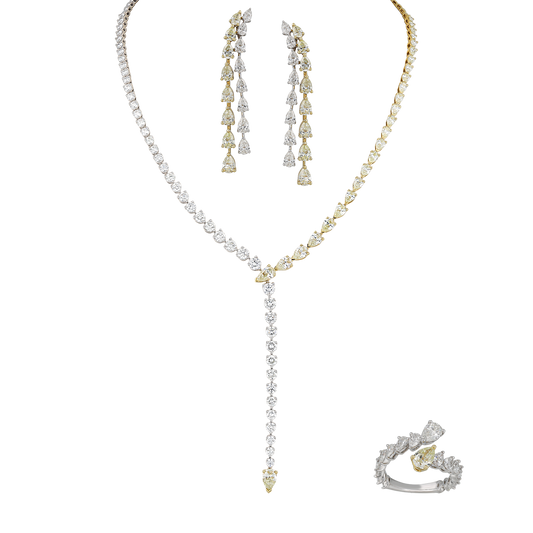 White & Yellow Diamond Set