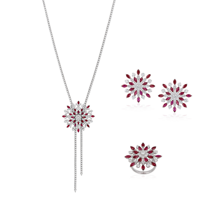 Diamond Ruby Zip Necklace